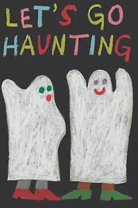 Red Cap Let's Go Haunting Halloween Card