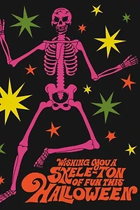 Red Cap Skeleton Fun Halloween Card
