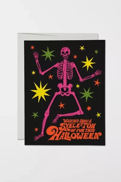 Red Cap Skeleton Fun Halloween Card