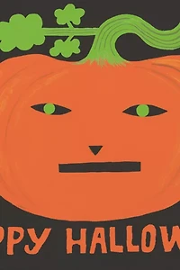 Red Cap Jack-o'-Lantern Halloween Card