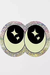 Red Cap Eyeballs Sticker