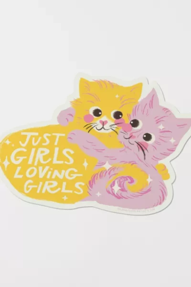 Red Cap Just Girl Sticker