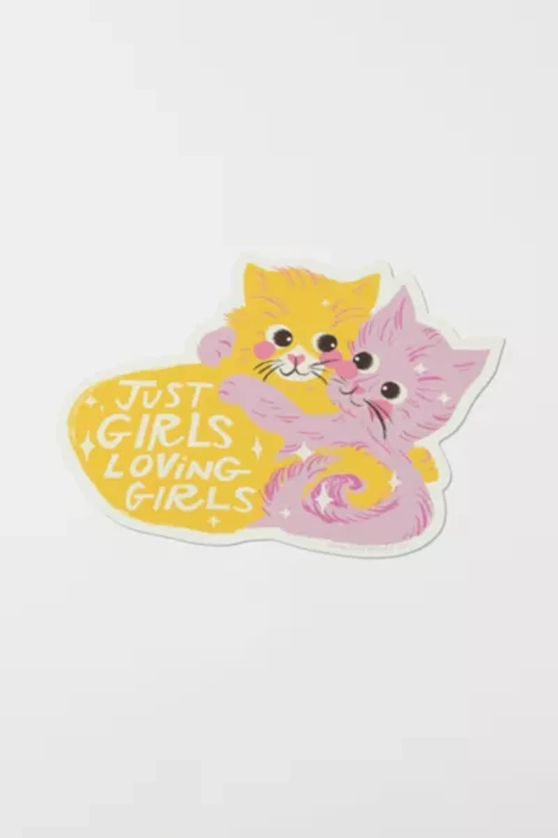 Red Cap Just Girl Sticker
