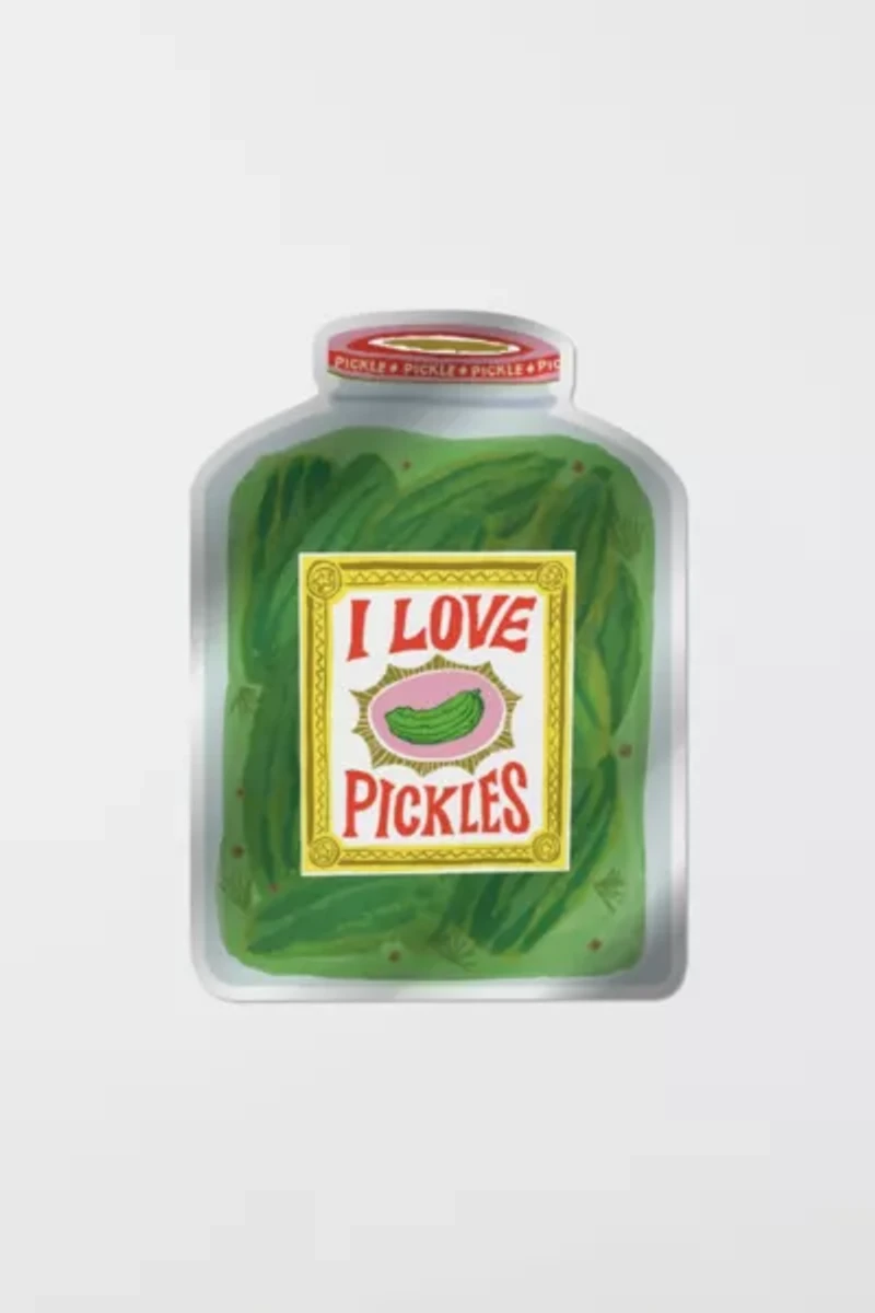 Red Cap I Love Pickles Sticker