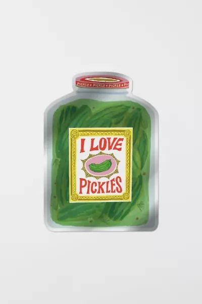 Red Cap I Love Pickles Sticker