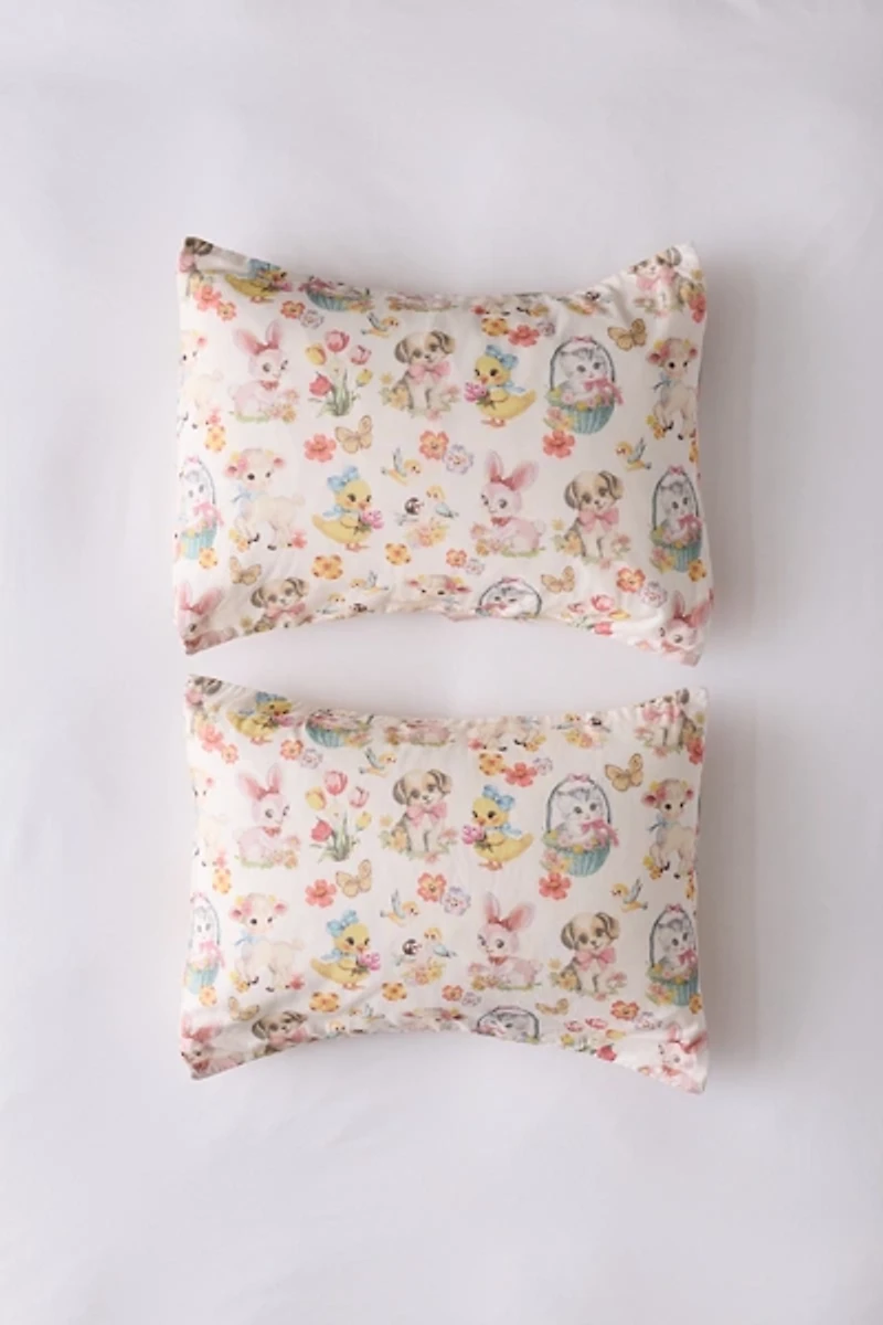 Vintage Style Animal Patterned Sham Set