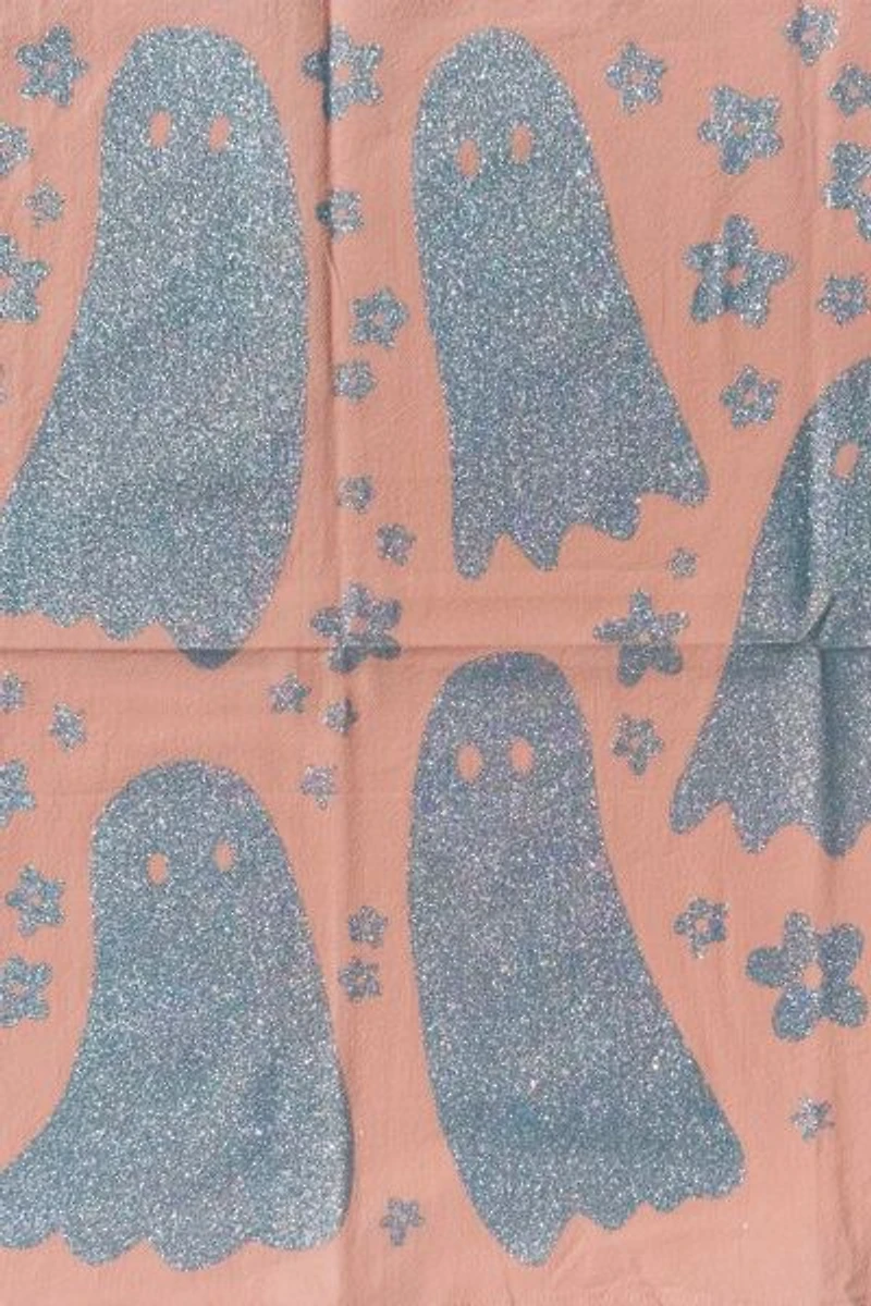 Julie Peach Disco Ghosts Tea Towel