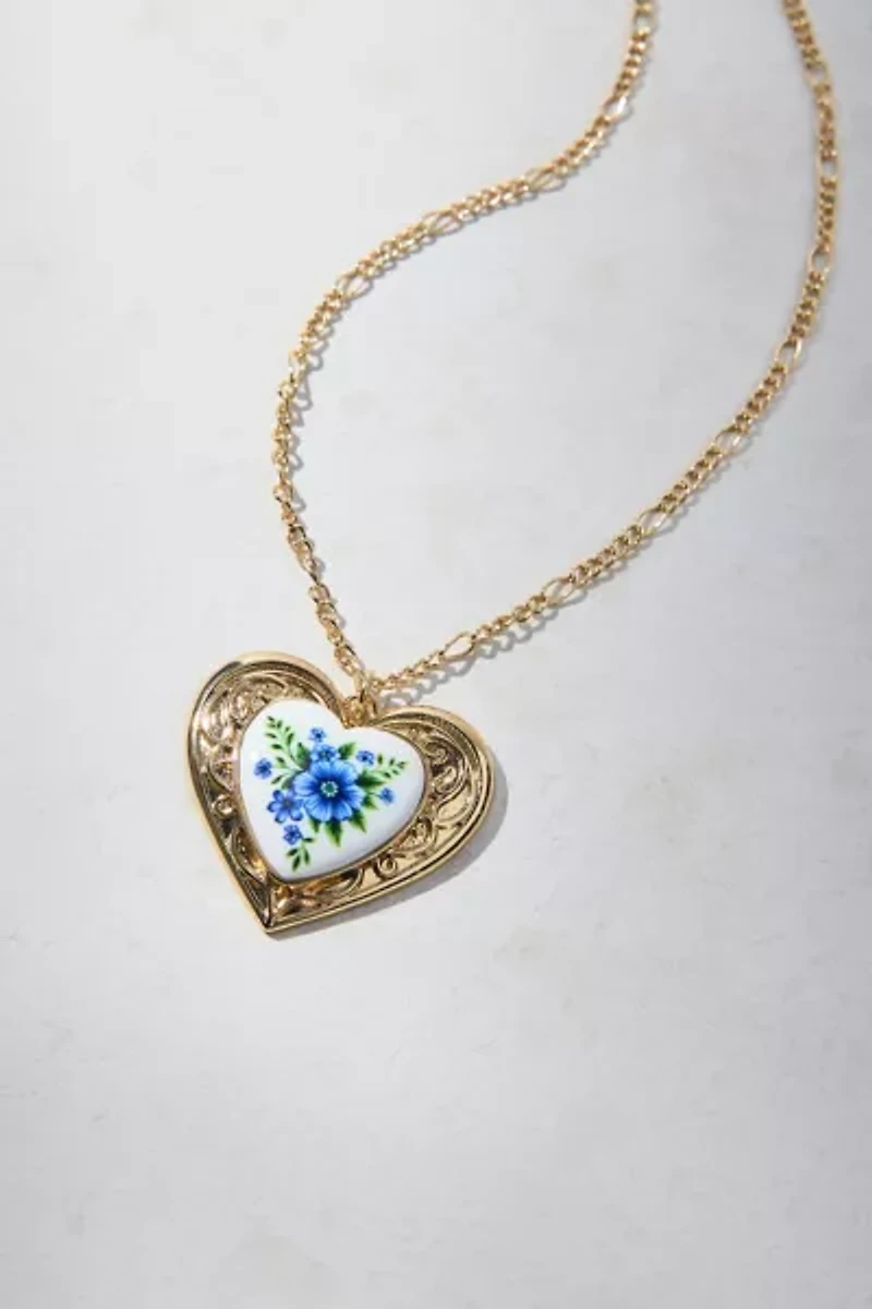 Tennessee Enameled Heart Pendant Necklace