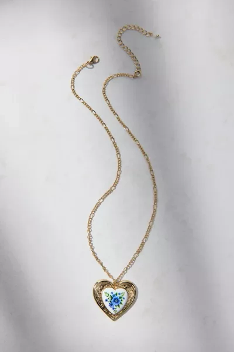 Tennessee Enameled Heart Pendant Necklace