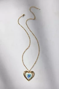 Tennessee Enameled Heart Pendant Necklace