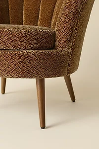 Stella Leopard Channel Velvet Chair