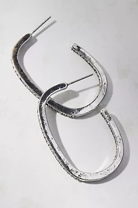Rhinestone Squared Hoop Earring