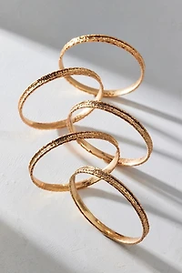 Byzantium Gold Metal Bangle Bracelet Set