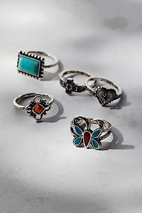 The Desert Boho Turquoise Ring Set