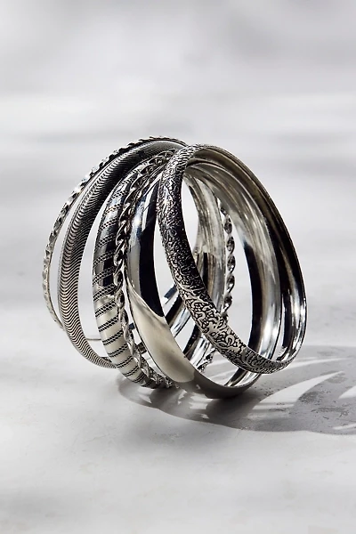 Protector Etched Bangle Bracelet Set