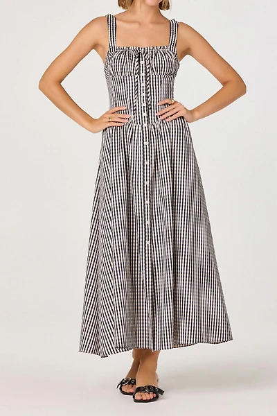 ASTR The Label Temperance Gingham Check Maxi Dress