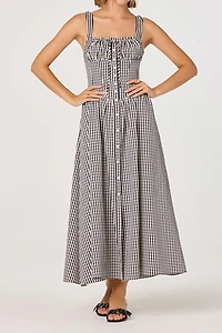 ASTR The Label Temperance Gingham Check Maxi Dress