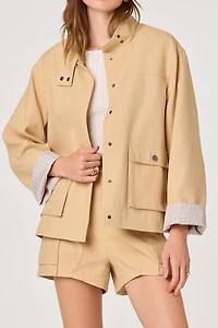 ASTR The Label Beron Khaki Utility Jacket