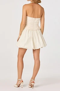 ASTR The Label Giavanna Mixed Media Corset Mini Dress