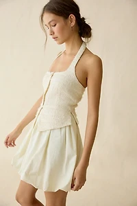 ASTR The Label Giavanna Mixed Media Corset Mini Dress