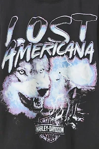 Harley Davidson X mgk lost americana Graphic Long Sleeve Tee