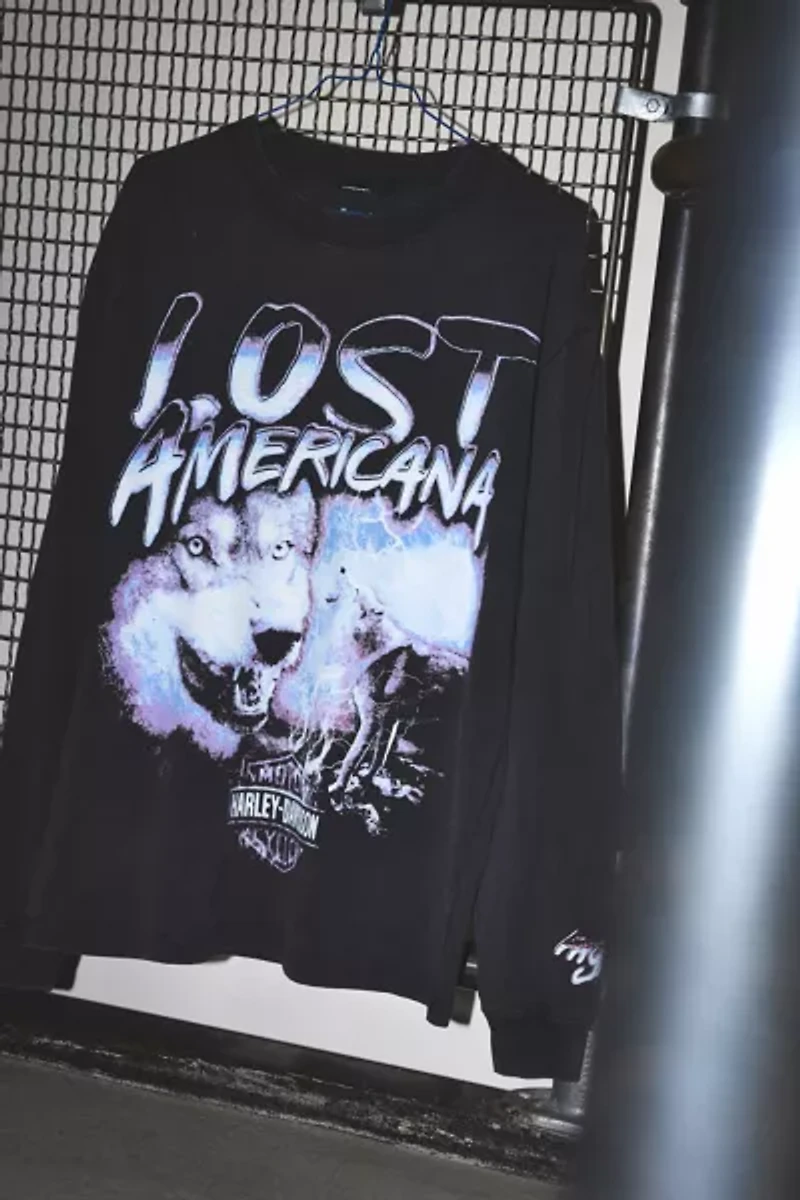 Harley Davidson X mgk lost americana Graphic Long Sleeve Tee
