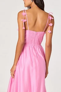 ASTR The Label Halcyon 3D Flower Appliqué Midi Dress