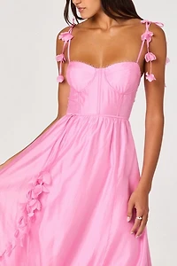 ASTR The Label Halcyon 3D Flower Appliqué Midi Dress