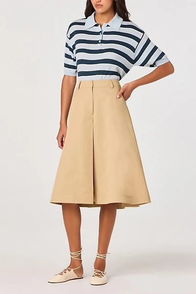 ASTR The Label Scottie Striped Short Sleeve Polo Sweater