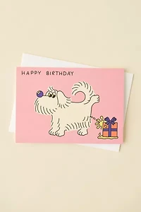 Wrap Happy Birthday Dog Pee Birthday Card