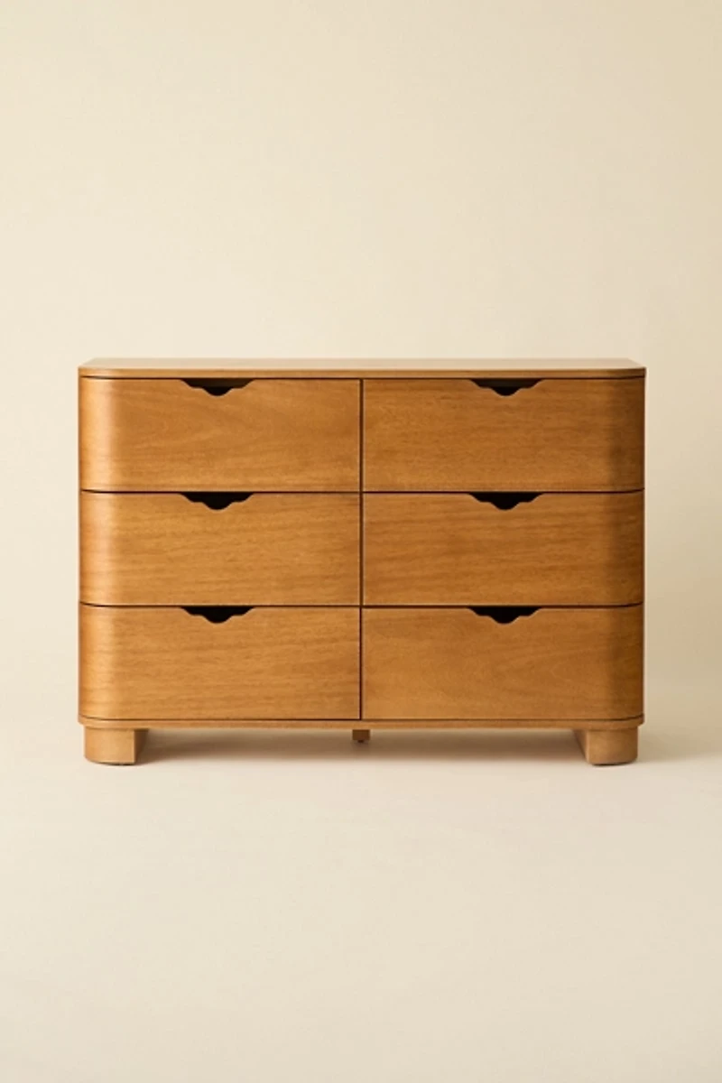 Naia Short 6-Drawer Wood Dresser