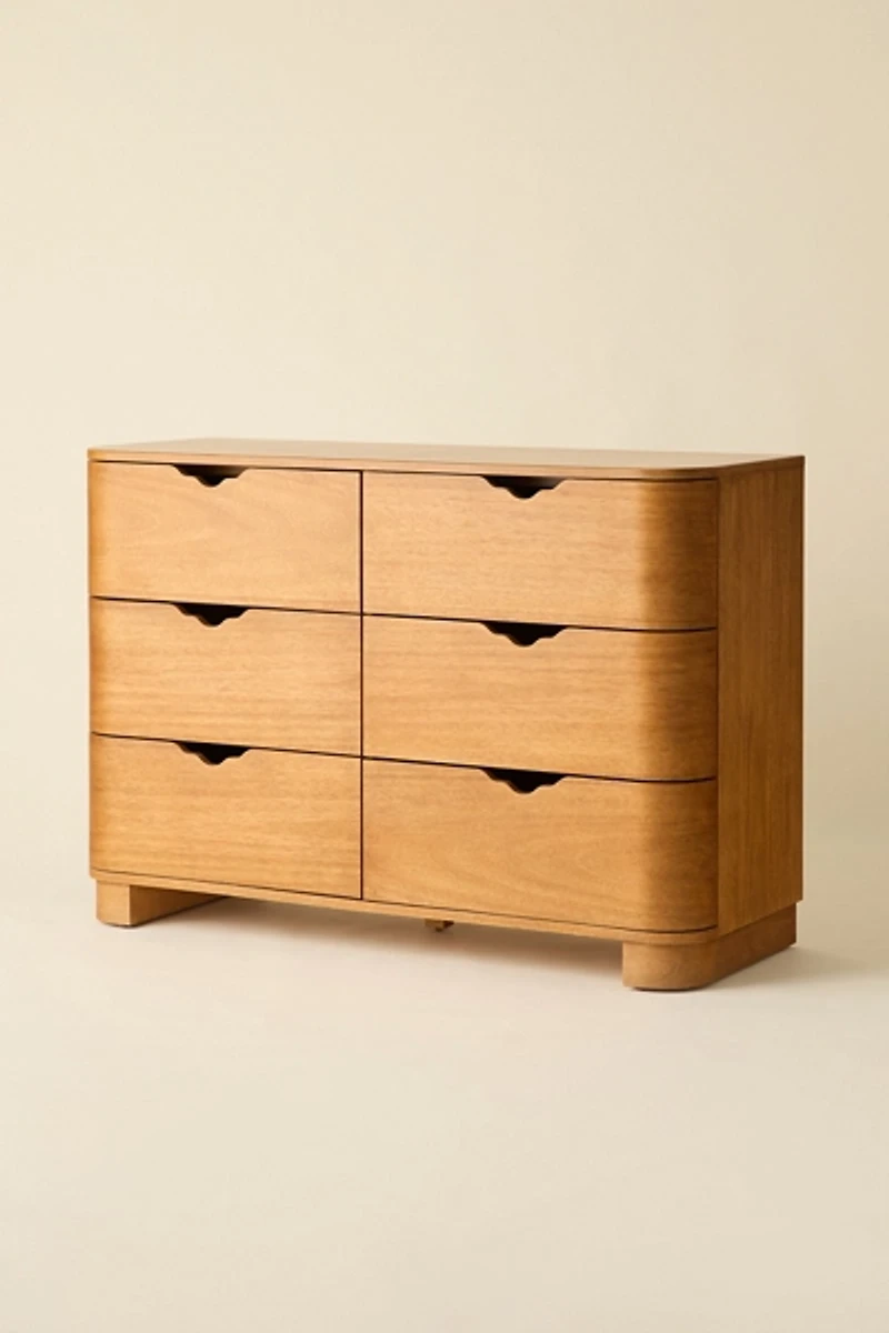 Naia Short 6-Drawer Wood Dresser