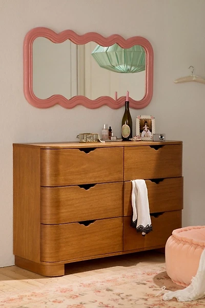 Naia Short 6-Drawer Wood Dresser