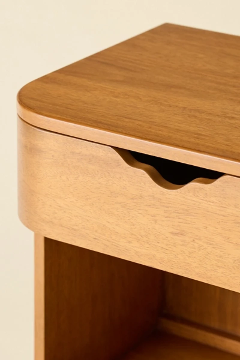 Naia Wood Storage Nightstand
