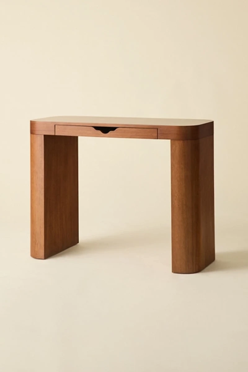 Naia Curved Wood Writing Desk