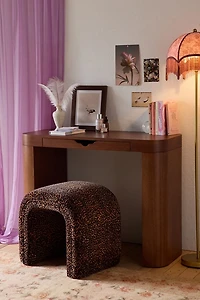 Naia Curved Wood Writing Desk