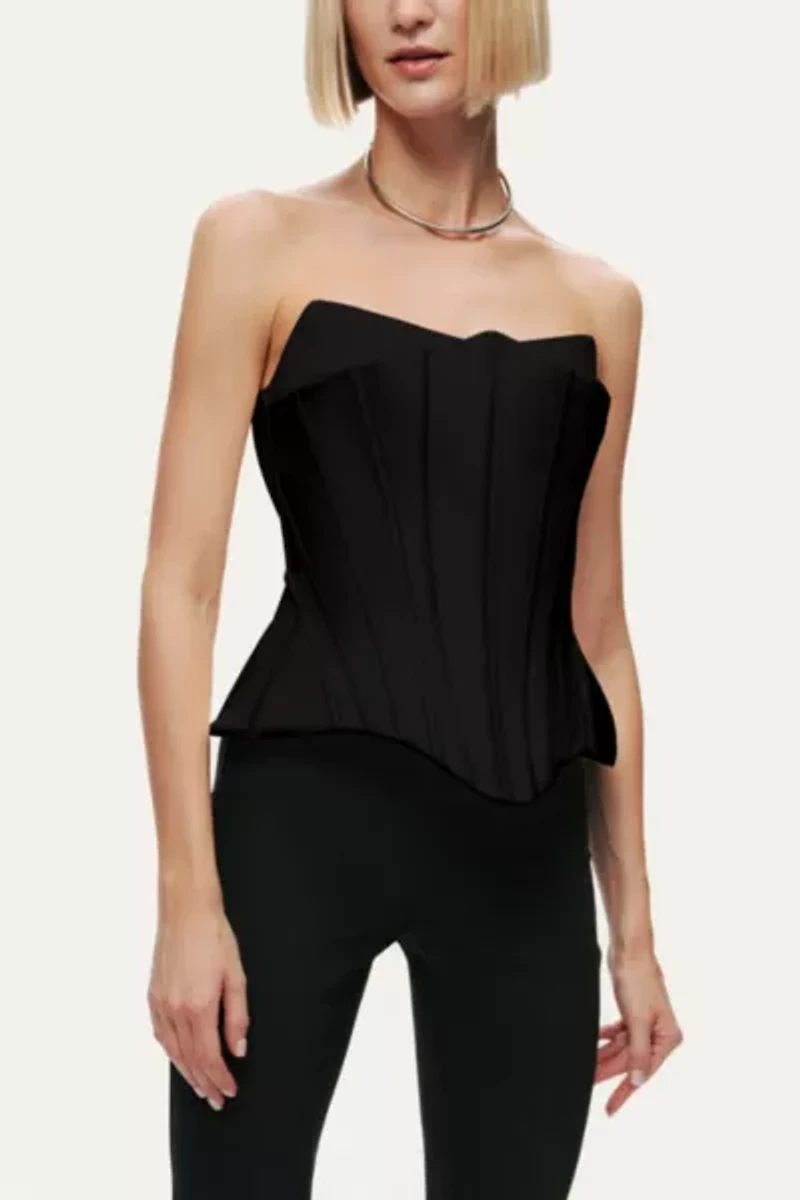 Nocturne Sculpted Satin Corset Top