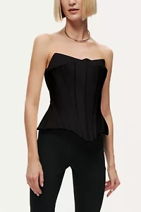 Nocturne Sculpted Satin Corset Top
