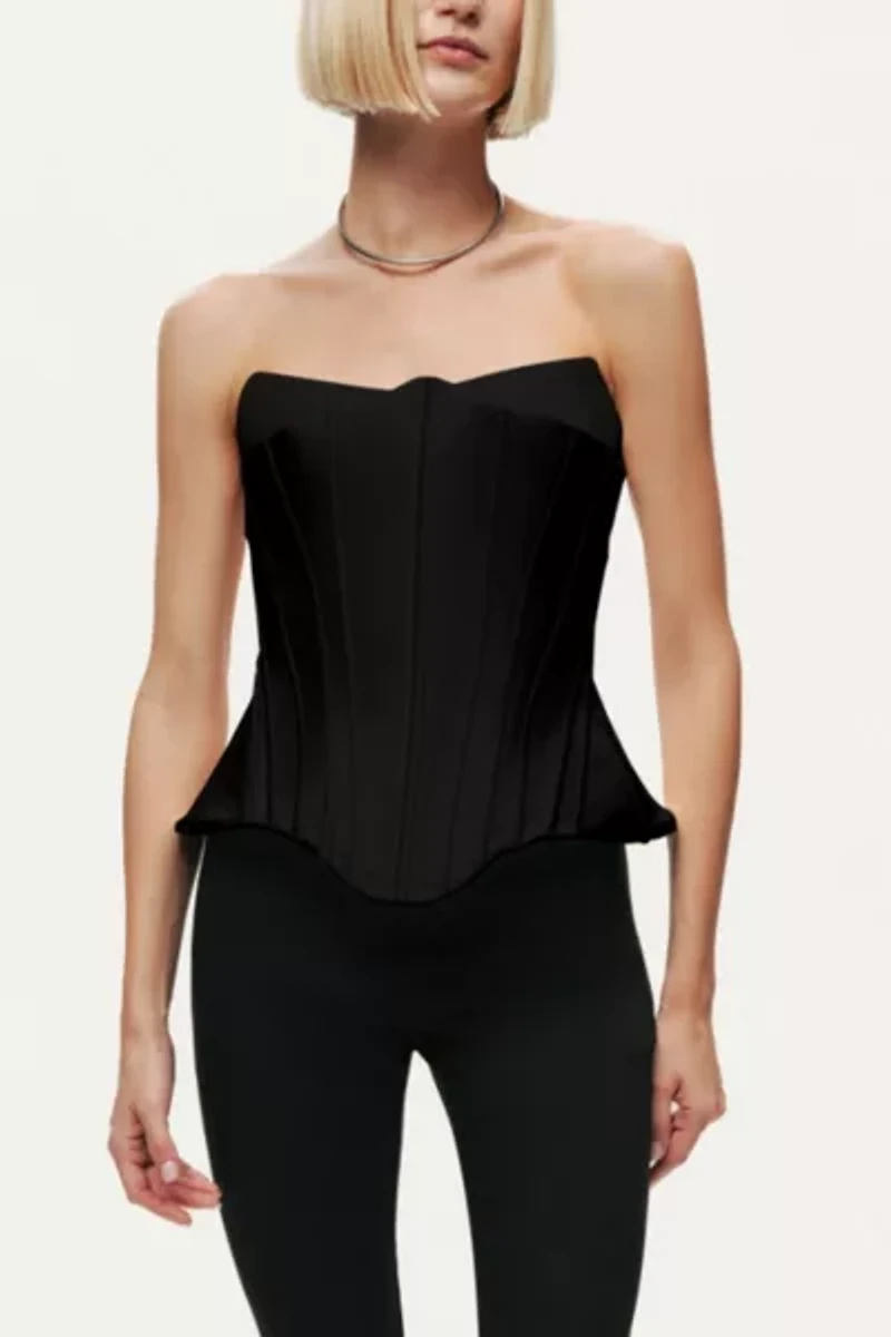 Nocturne Sculpted Satin Corset Top