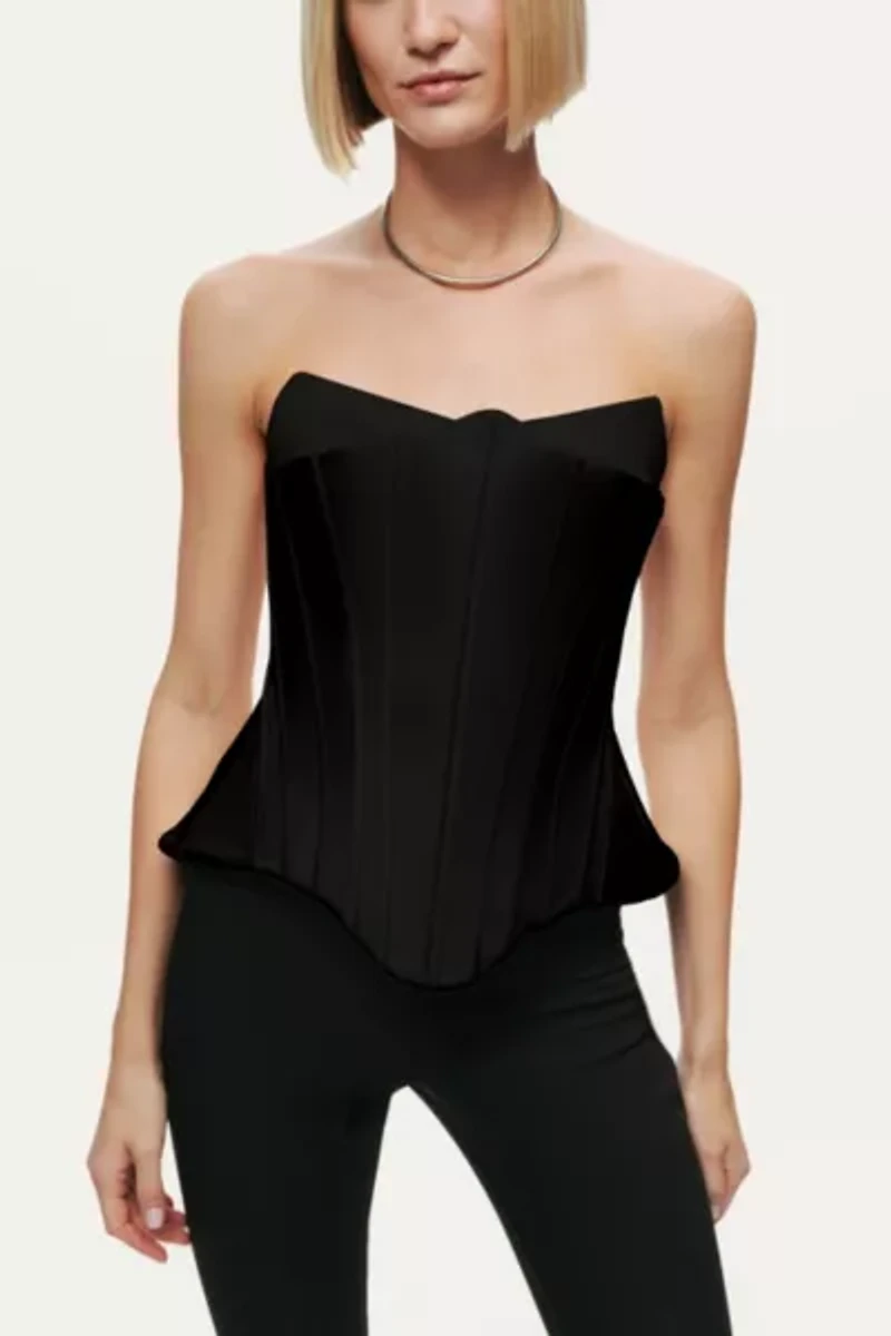 Nocturne Sculpted Satin Corset Top