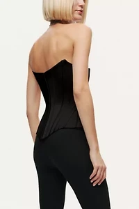 Nocturne Sculpted Satin Corset Top