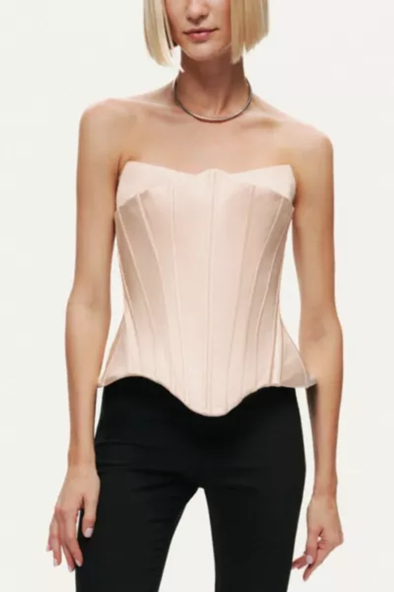 Nocturne Sculpted Satin Corset Top