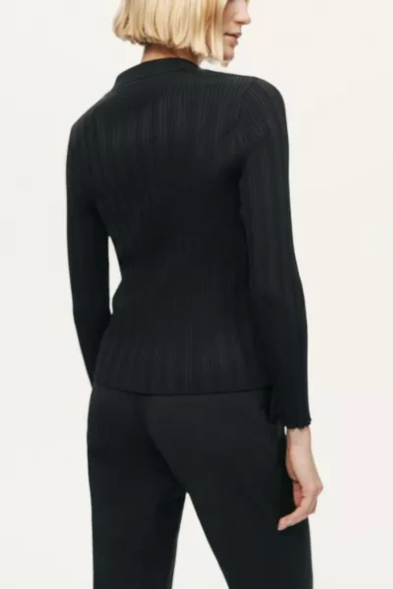 Nocturne Floral Ribbed Sweater