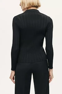 Nocturne Floral Ribbed Sweater