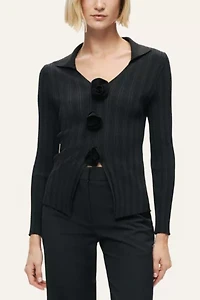 Nocturne Floral Ribbed Sweater