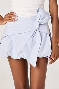 ASTR The Label Nyomi Bow Detail Bubble Mini Skirt