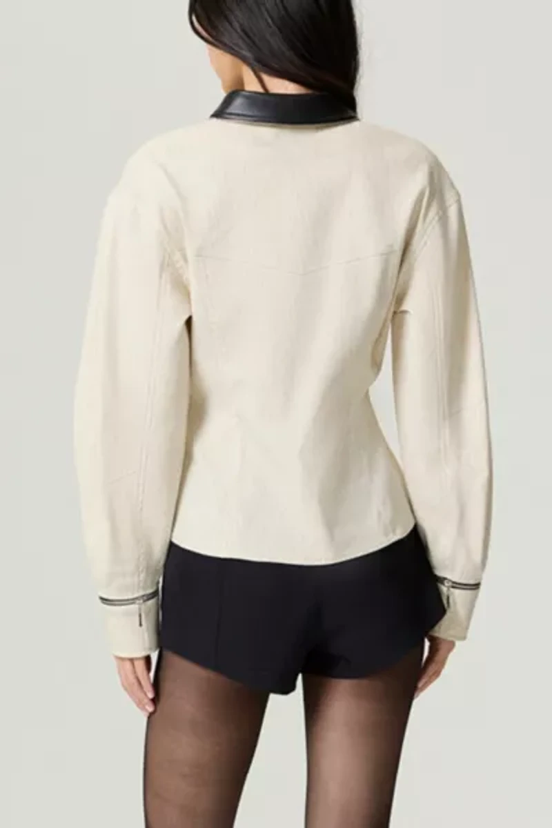 Nocturne Contrast Balloon Sleeve Blouse