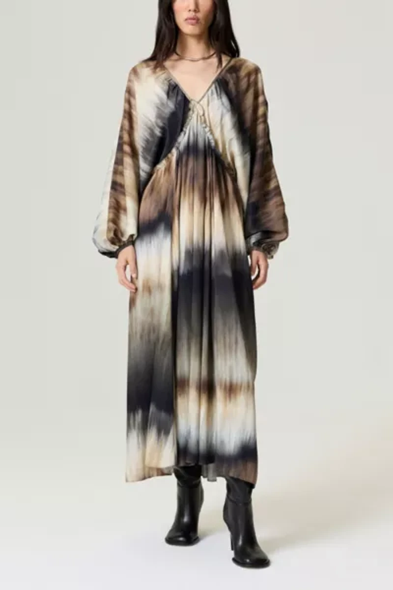 Nocturne Printed Flowy Maxi Dress