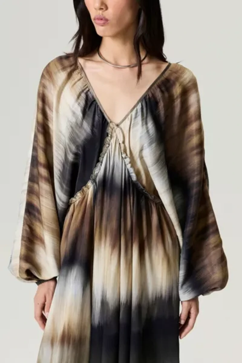Nocturne Printed Flowy Maxi Dress