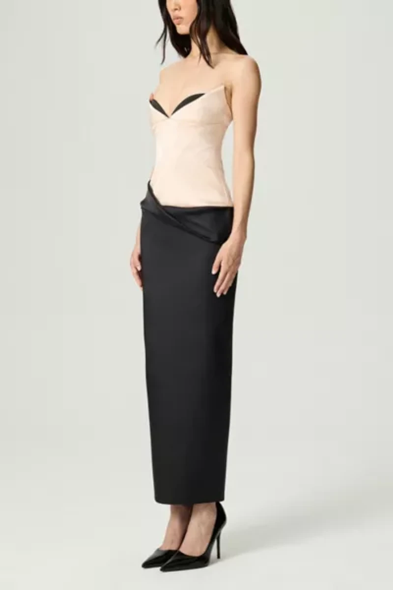 Nocturne Draped Sweetheart Corset Dress